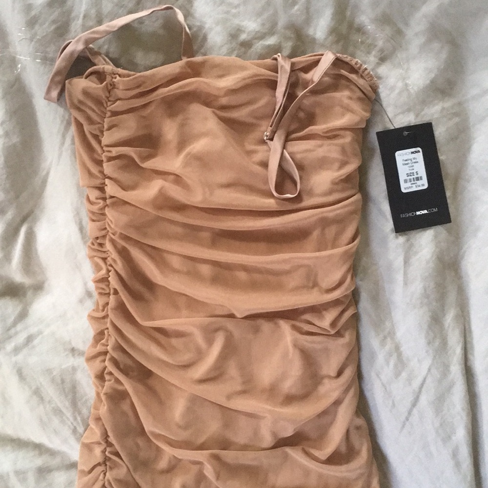Fashion Nova nude maxi dress